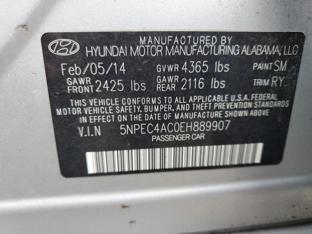 Photo 10 from auction – 2014 HYUNDAI SONATA SE with VIN 5NPEC4AC0EH889907