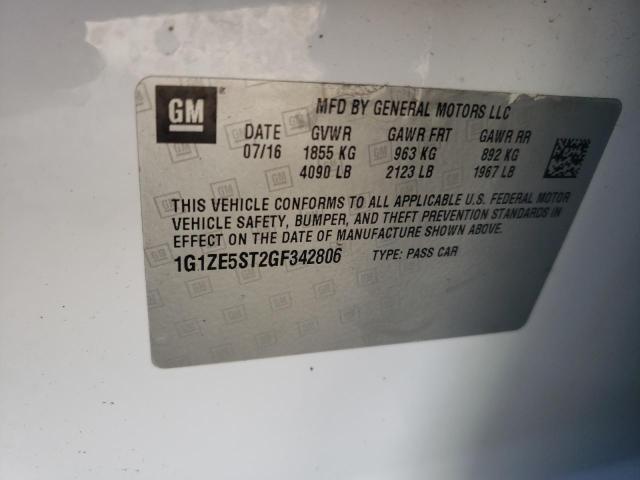 Photo 10 from auction – 2016 CHEVROLET MALIBU LT with VIN 1G1ZE5ST2GF342806