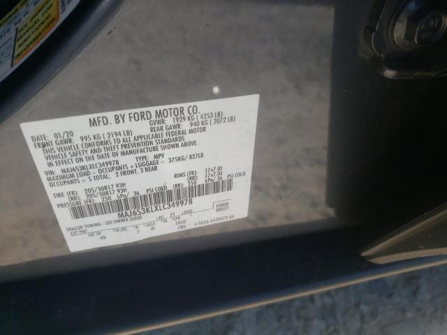 Photo 10 from auction – 2020 FORD ECOSPORT T with VIN MAJ6S3KLXLC349978