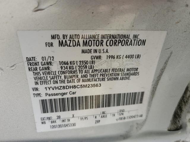 Photo 10 from auction – 2012 MAZDA 6 I with VIN 1YVHZ8DH8C5M23563