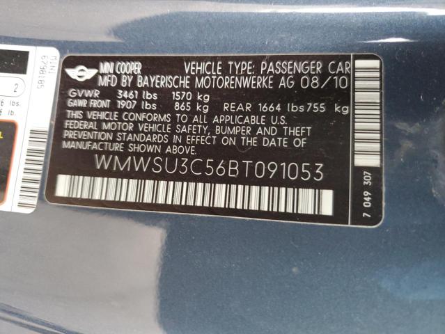 Photo 10 from auction – 2011 MINI COOPER with VIN WMWSU3C56BT091053