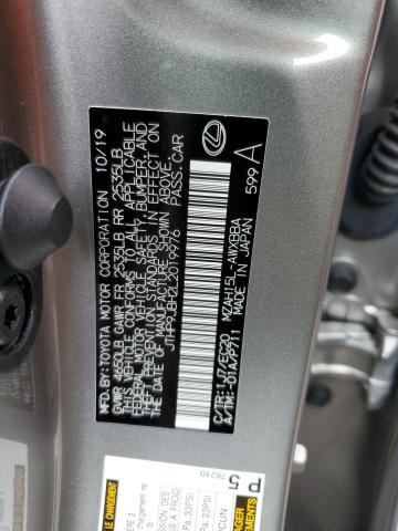 Photo 10 from auction – 2020 LEXUS UX 250H with VIN JTHP9JBH2L2019976