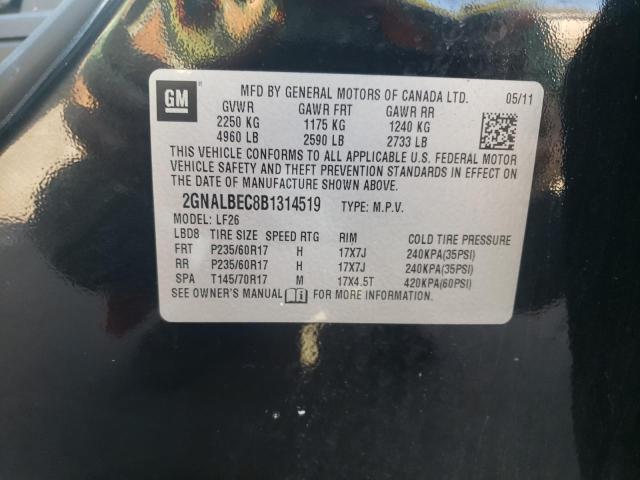 Photo 10 from auction – 2011 CHEVROLET EQUINOX LS with VIN 2GNALBEC8B1314519