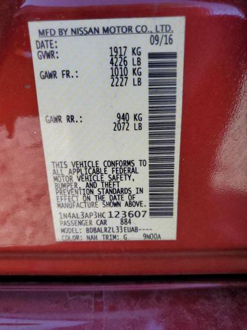 Photo 10 from auction – 2017 NISSAN ALTIMA 2.5 with VIN 1N4AL3AP3HC123607