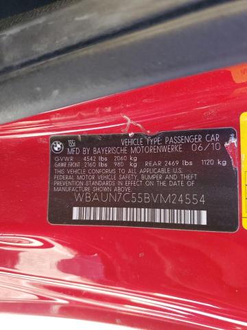 Photo 10 from auction – 2011 BMW 135 I with VIN WBAUN7C55BVM24554