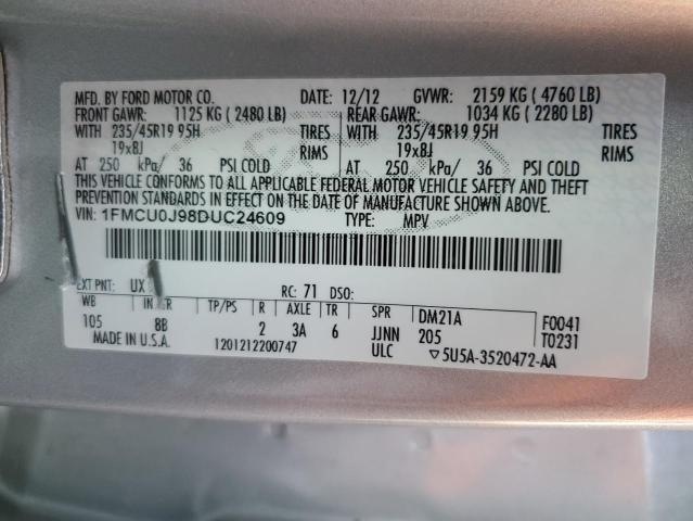 Photo 10 from auction – 2013 FORD ESCAPE TIT with VIN 1FMCU0J98DUC24609