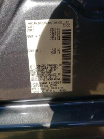 Photo 10 from auction – 2021 NISSAN ALTIMA SL with VIN 1N4BL4EV8MN339597