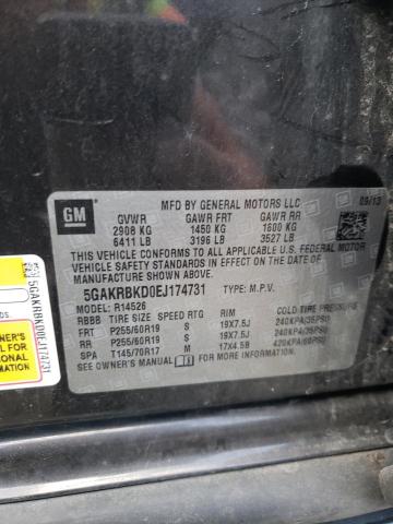 Photo 10 from auction – 2014 BUICK ENCLAVE with VIN 5GAKRBKD0EJ174731