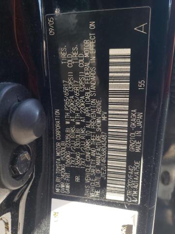 Photo 10 from auction – 2006 TOYOTA 4RUNNER SR with VIN JTEZU14R368043487