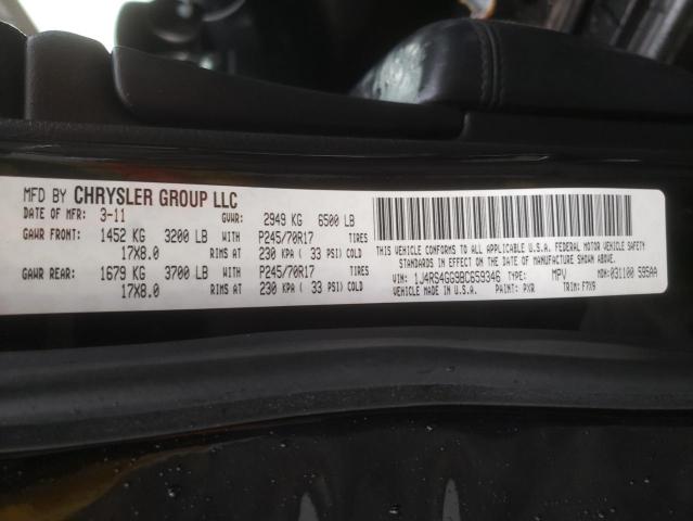 Photo 10 from auction – 2011 JEEP GRAND CHER with VIN 1J4RS4GG9BC659346