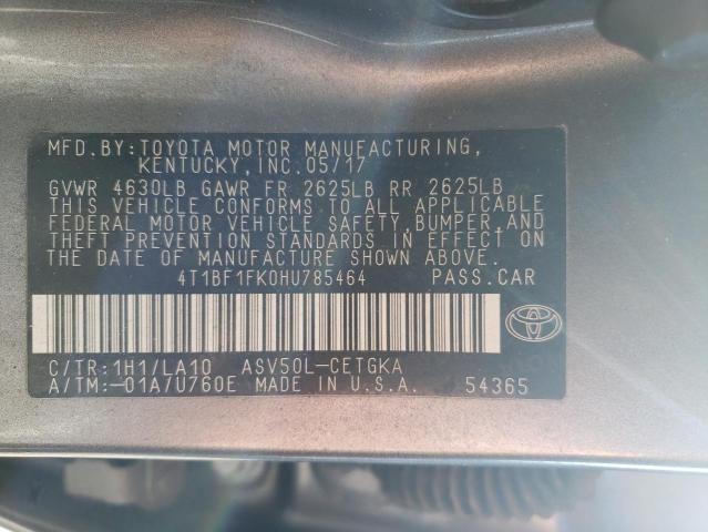 Photo 10 from auction – 2017 TOYOTA CAMRY LE with VIN 4T1BF1FK0HU785464