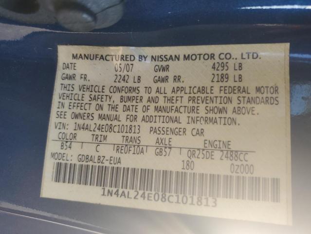Photo 10 from auction – 2008 NISSAN ALTIMA 2.5 with VIN 1N4AL24E08C101813