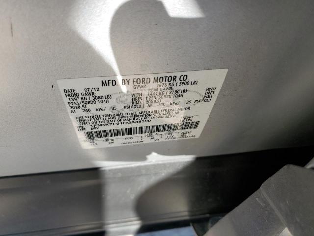 Photo 10 from auction – 2013 FORD EXPLORER L with VIN 1FM5K7F91DGA88399