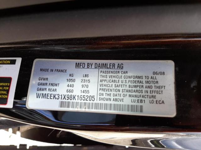 Photo 10 from auction – 2008 SMART FORTWO PAS with VIN WMEEK31X98K165205