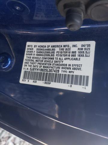 Photo 10 from auction – 2005 HONDA ELEMENT EX with VIN 5J6YH18625L007428