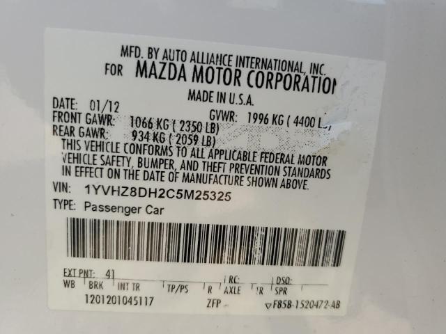 Photo 10 from auction – 2012 MAZDA 6 I with VIN 1YVHZ8DH2C5M25325