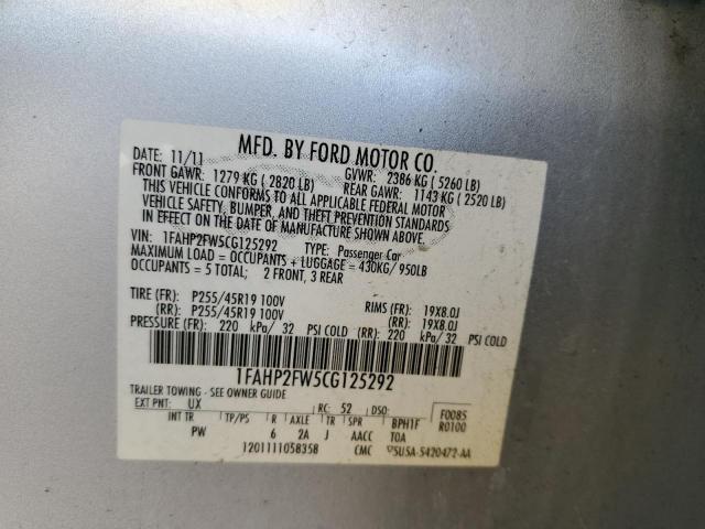 صورة رقم 10 من المزاد - 2012 FORD TAURUS LIM مع VIN 1FAHP2FW5CG125292
