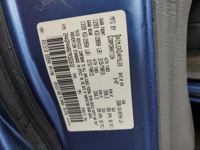 Photo 10 from auction – 2007 CHRYSLER TOWN & COU with VIN 2A4GP44R67R322632