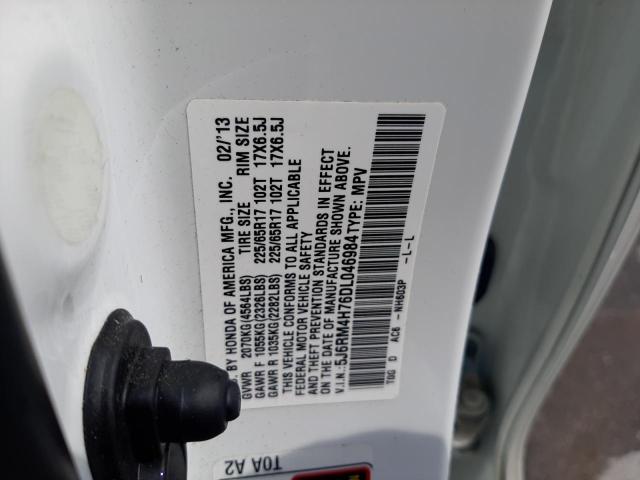 Photo 10 from auction – 2013 HONDA CR-V EXL with VIN 5J6RM4H76DL046984
