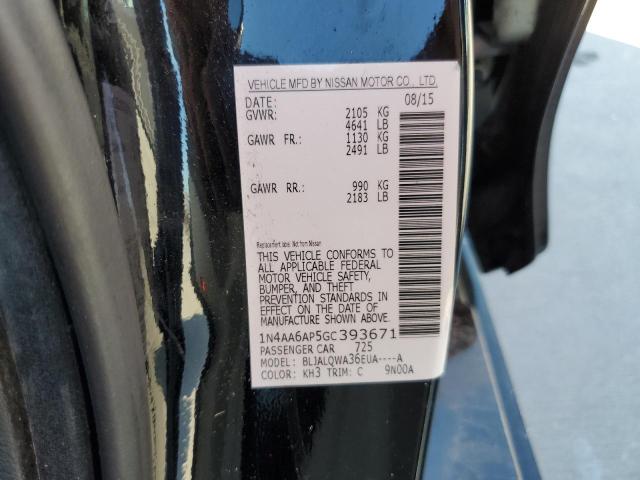 Photo 10 from auction – 2016 NISSAN MAXIMA 3.5 with VIN 1N4AA6AP5GC393671
