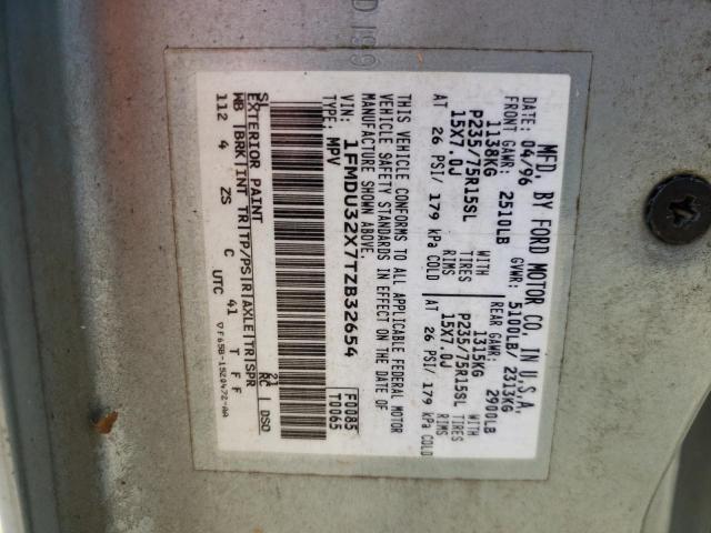 Photo 10 from auction – 1996 FORD EXPLORER with VIN 1FMDU32X7TZB32654