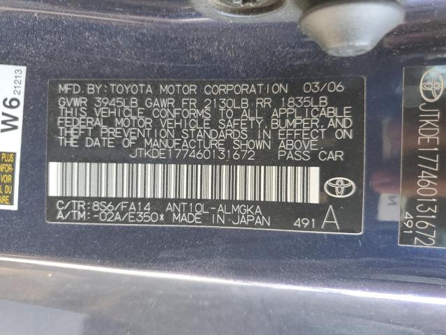 Photo 10 from auction – 2006 TOYOTA SCION TC with VIN JTKDE177460131672