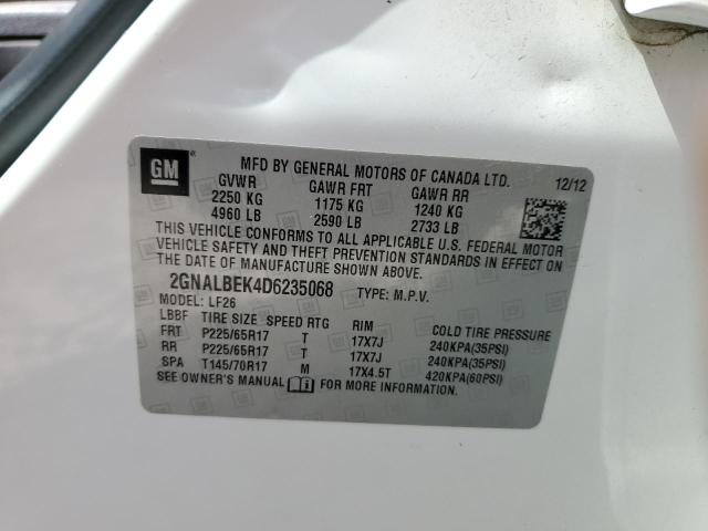 Photo 10 from auction – 2013 CHEVROLET EQUINOX LS with VIN 2GNALBEK4D6235068