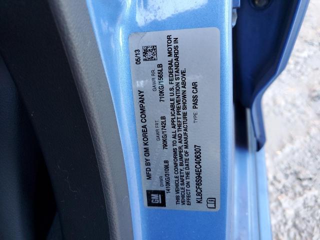 Photo 10 from auction – 2014 CHEVROLET SPARK 2LT with VIN KL8CF6S94EC406307