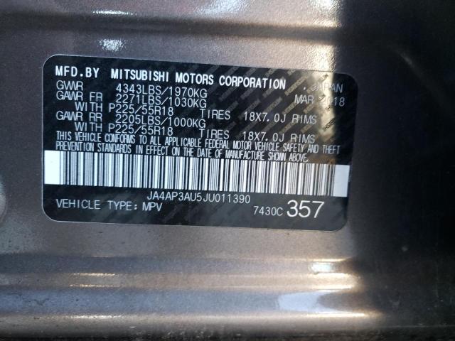 Photo 10 from auction – 2018 MITSUBISHI OUTLANDER with VIN JA4AP3AU5JU011390