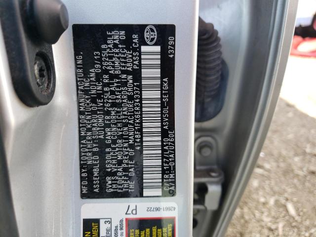 Photo 10 from auction – 2014 TOYOTA CAMRY L with VIN 4T4BF1FK6ER343371