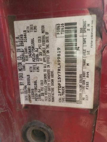 Photo 10 from auction – 1994 FORD F150 with VIN 1FTDF15Y7RLA99819