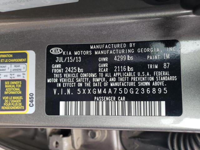 Photo 10 from auction – 2013 KIA OPTIMA LX with VIN 5XXGM4A75DG236895