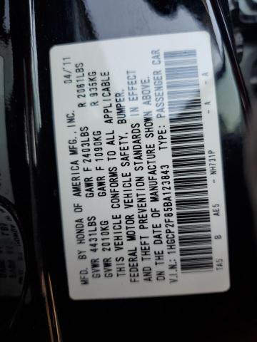 Photo 10 from auction – 2011 HONDA ACCORD EXL with VIN 1HGCP2F85BA123843