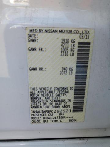 Photo 10 from auction – 2015 NISSAN ALTIMA 2.5 with VIN 1N4AL3AP8FC292521