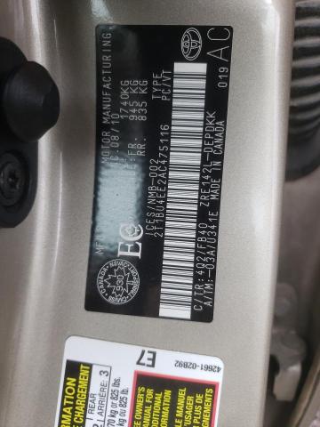 Photo 10 from auction – 2010 TOYOTA COROLLA BA with VIN 2T1BU4EE2AC475116