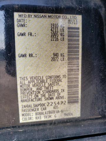 Photo 10 from auction – 2013 NISSAN ALTIMA 2.5 with VIN 1N4AL3AP9DC225472