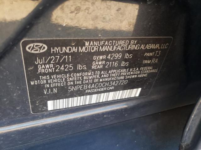 Photo 10 from auction – 2012 HYUNDAI SONATA GLS with VIN 5NPEB4AC0CH342720