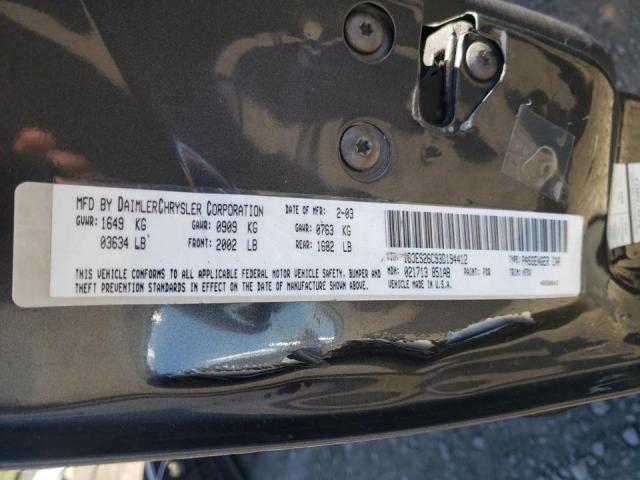 Photo 10 from auction – 2003 DODGE NEON SE with VIN 1B3ES26C93D194412