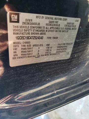 Photo 10 from auction – 2007 CHEVROLET SILVERADO with VIN 1GCEC19C47Z524340