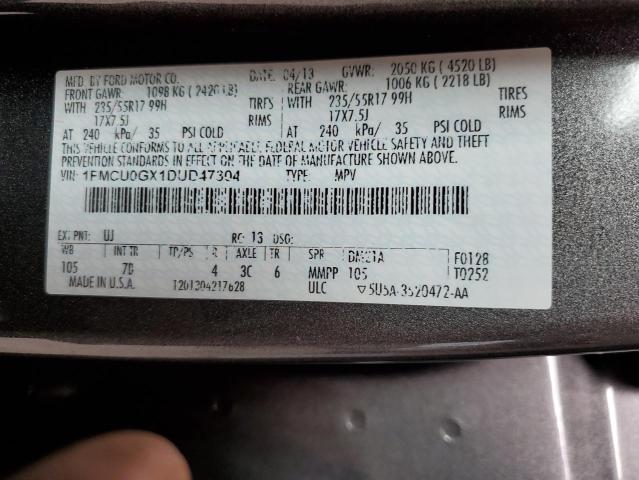 Photo 10 from auction – 2013 FORD ESCAPE SE with VIN 1FMCU0GX1DUD47304