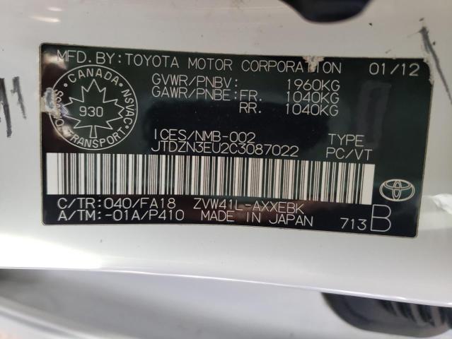 Photo 10 from auction – 2012 TOYOTA PRIUS V with VIN JTDZN3EU2C3087022