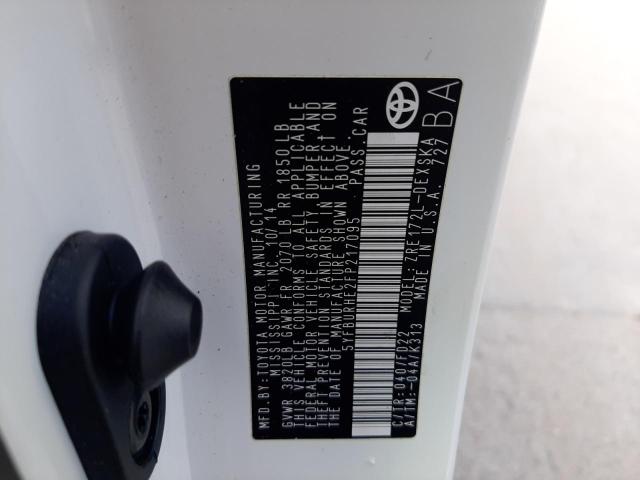 Photo 10 from auction – 2015 TOYOTA COROLLA L with VIN 5YFBURHE2FP217095