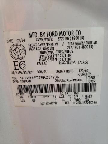 Photo 10 from auction – 2014 FORD F150 SUPER with VIN 1FTVX1ET2EKD54706