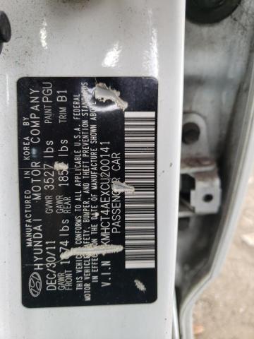 Photo 10 from auction – 2012 HYUNDAI ACCENT GLS with VIN KMHCT4AEXCU200141