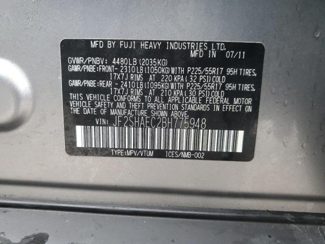 Photo 10 from auction – 2011 SUBARU FORESTER L with VIN JF2SHAEC2BH775948