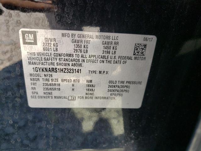 Photo 10 from auction – 2017 CADILLAC XT5 with VIN 1GYKNARS1HZ323141