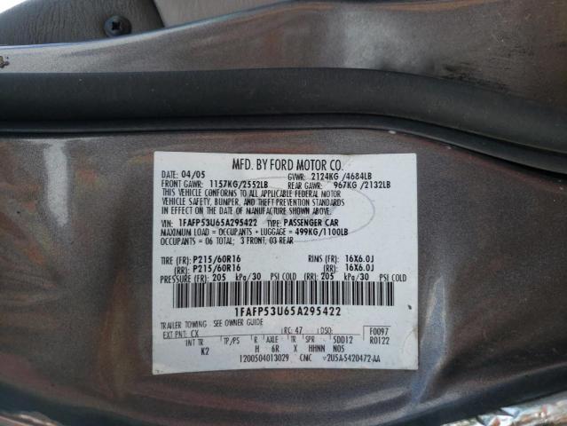 Photo 10 from auction – 2005 FORD TAURUS SE with VIN 1FAFP53U65A295422