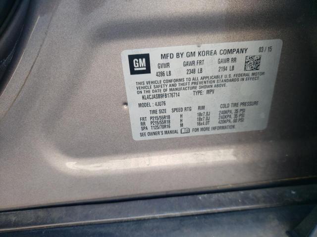 Photo 10 from auction – 2015 BUICK ENCORE with VIN KL4CJASB9FB176714