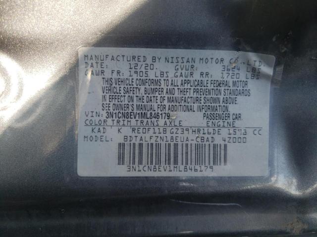 Photo 10 from auction – 2021 NISSAN VERSA SV with VIN 3N1CN8EV1ML846179