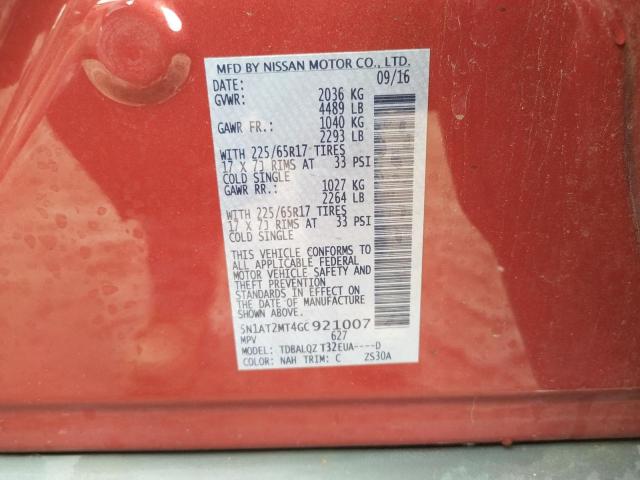 Photo 10 from auction – 2016 NISSAN ROGUE S with VIN 5N1AT2MT4GC921007